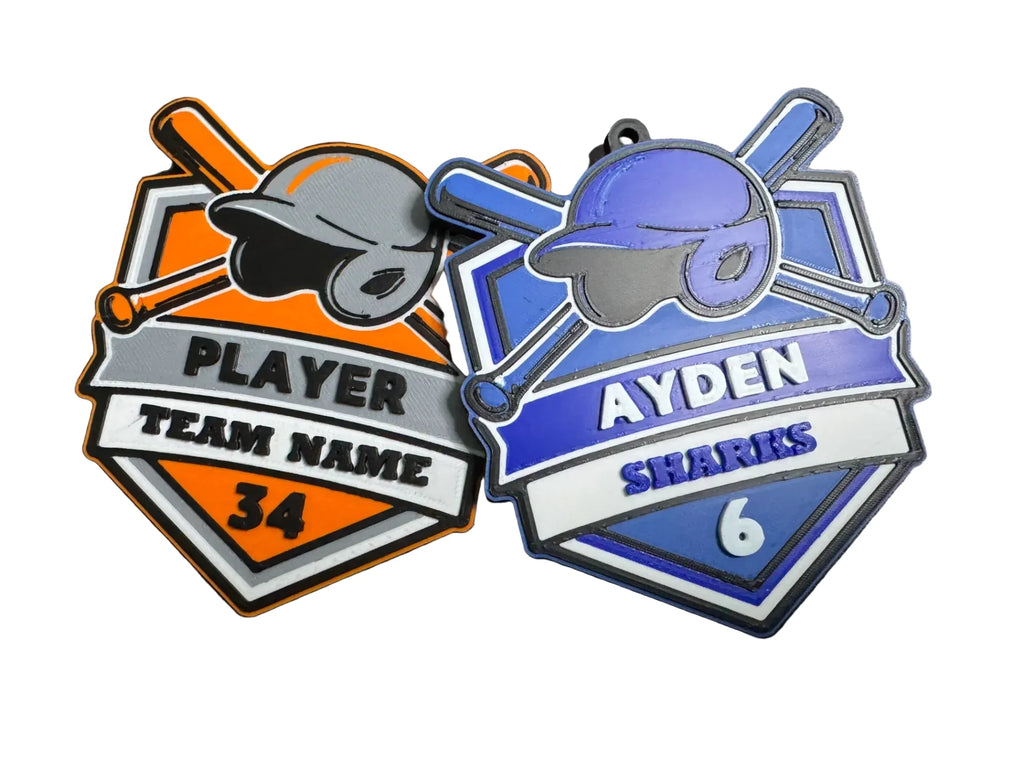 Customizable Baseball Softball Bag Tag / Keychain