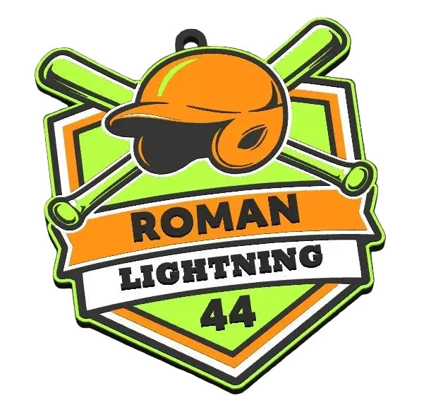 Customizable Baseball Softball Bag Tag / Keychain