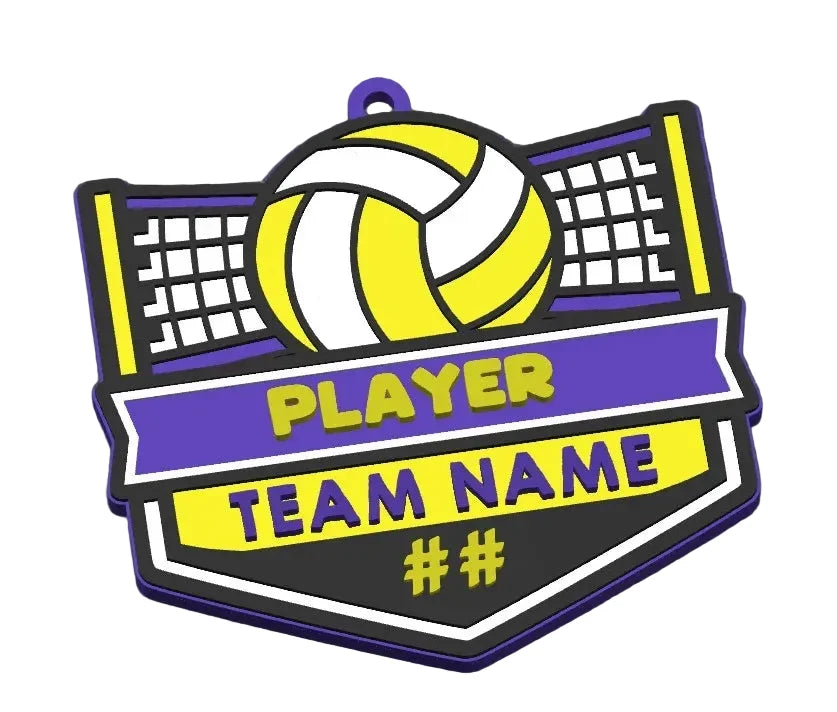 Customizable Volleyball Bag Tag / Keychain