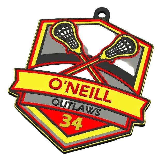 Customizable Lacrosse Bag Tag / Keychain