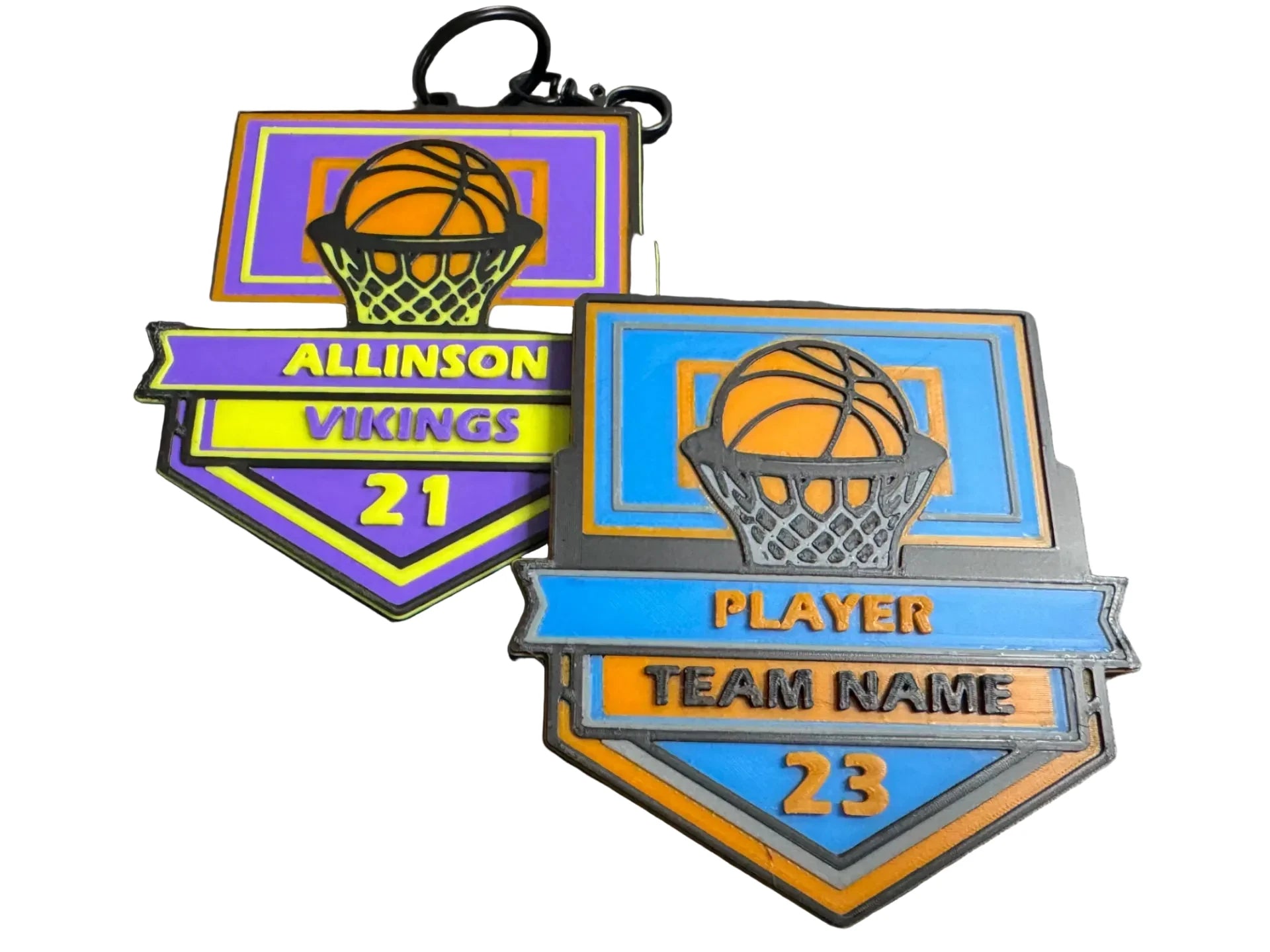 Customizable Basketball Bag Tag / Keychain