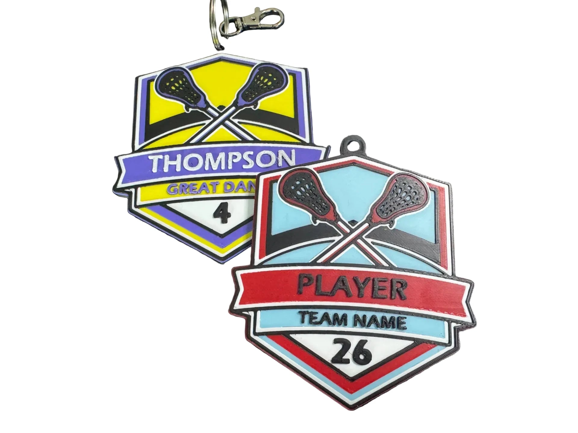 Customizable Lacrosse Bag Tag / Keychain