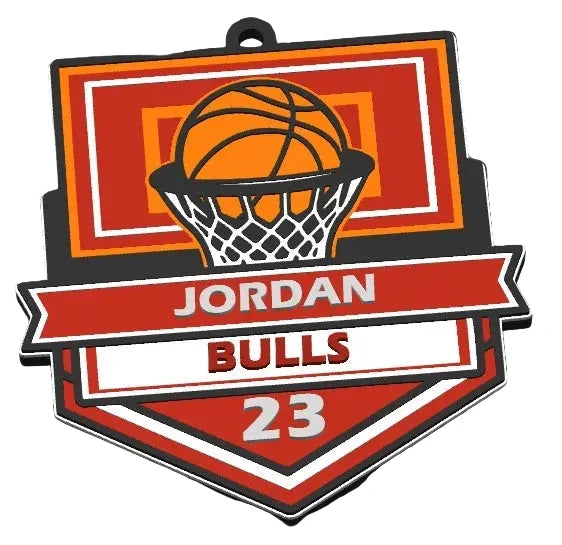 Customizable Basketball Bag Tag / Keychain