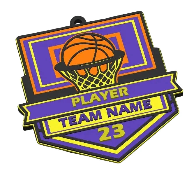 Customizable Basketball Bag Tag / Keychain