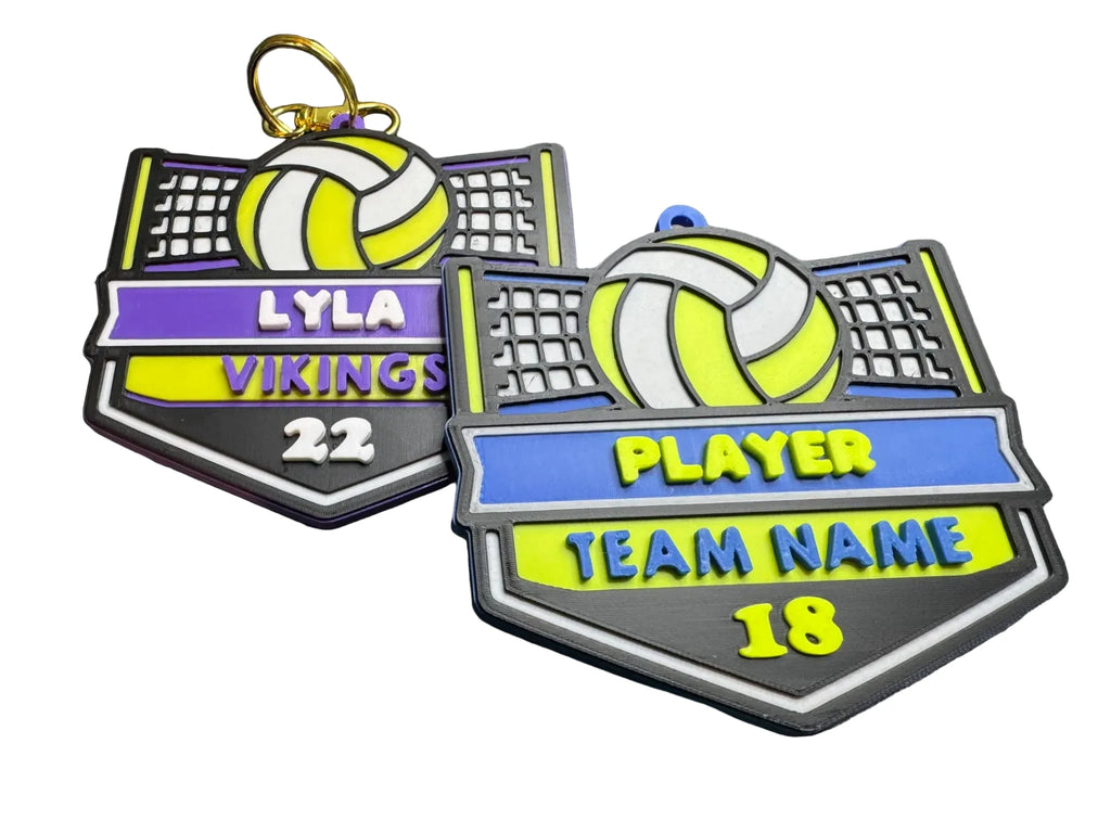 Customizable Volleyball Bag Tag / Keychain